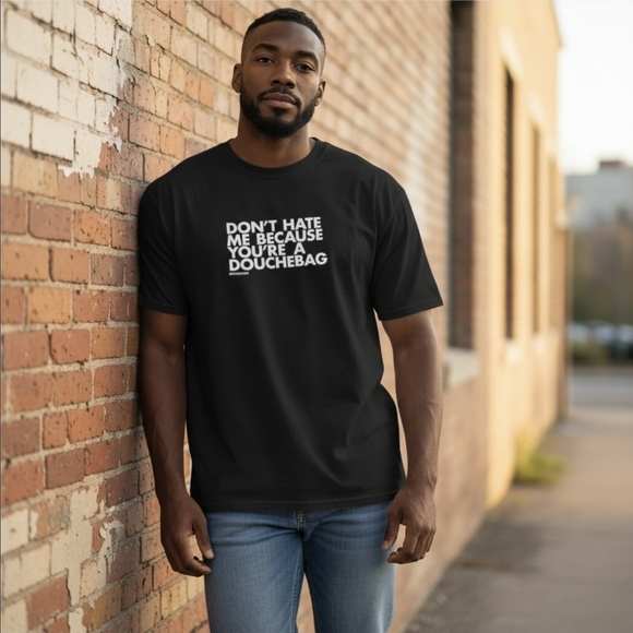 Canvas Funny Graphic Tee ✦ Black 4XL Cotton Crewneck ✦ Don’t Hate Me Quote EUC - Picture 1 of 7